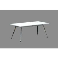 Meeting Table Conference Office Computer Desk Silver Metal Frame Grey Top 1800 W x 900 D