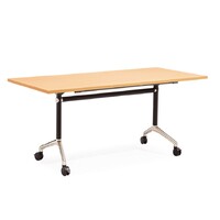 Metal Flip Frame  Office Meeting Table Desk with Beech Top 1500 W x 750 D Typhoon Flip Flop