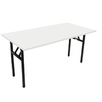 White Steel Frame Folding Computer Table Office Desk 1500 W x 750 D