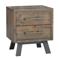 Homefurn Bedside Table 3 Drawer Chest of Drawers Timber 500 x 425 x 600H Paterson 6716 PBT