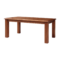 Homefurn Dining Table Timber 2100 x 1050mm NZ Pine Jamaica Light Mahogany 2222 JD3