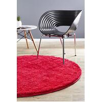 Rug Culture Texture Round Shag Flooring Rugs Area Carpet Pink 320x230cm