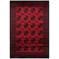Rug Culture Classic Afghan Pattern Runner Red 300x80cm