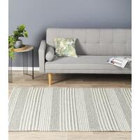 Hellena Braied Silver Felted Wool Flooring Rug Area Carpet 225x155cm