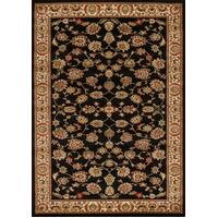 Rug Culture Traditional Floral Pattern Flooring Rugs Area Carpet Black 290x200cm