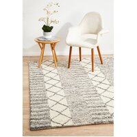 Rug Culture Hellena Braied Grey Wool Flooring Rugs Area Carpet 320x230cm