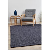 Rug Culture Chunky Natural Fiber Barker Navy Runner 300x80cm