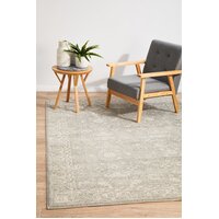 Shine Silver Transitional Flooring Rug Area Carpet 290x200cm