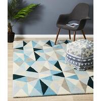 Rug Culture Gem Stone Designer Wool Flooring Rugs Area Carpet Blue 225x155cm
