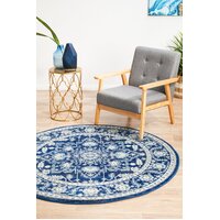 Rug Culture Release Navy Transitional Flooring Rugs Area Carpet 240x240cm