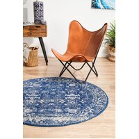 Rug Culture Oasis Navy Transitional Flooring Rugs Area Carpet 200x200cm