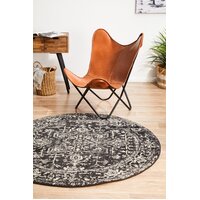 Scape Charcoal Transitional Flooring Rug Area Carpet 240x240cm