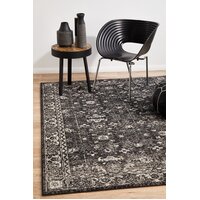 Rug Culture Estella Charcoal Transitional Flooring Rugs Area Carpet 400x300cm