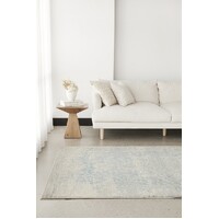 Rug Culture Glacier White Blue Transitional Runner 500x80cm