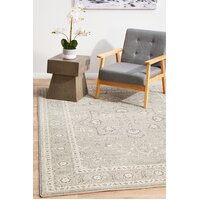 Silver Flower Transitional Flooring Rug Area Carpet 230x160cm