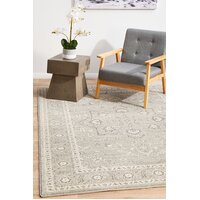 Rug Culture Silver Flower Transitional Runner 400x80cm