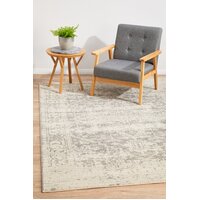 Dream White Silver Transitional Flooring Rug Area Carpet 400x300cm