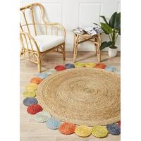 Rug Culture Miss Daisy Jute Flooring Rugs Area Carpet 150x150cm