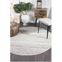 Rug Culture Selma Silver Tribal Round Floor Area Rug  OAS-454-SIL-150X150cm
