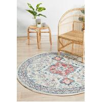 Rug Culture AVENUE 705 Floor Area Carpeted Rug Modern Round Navy 240X240cm