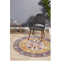 Rug Culture Babylon 207 Floor Area Carpeted Rug Modern Round Multi 200X200cm