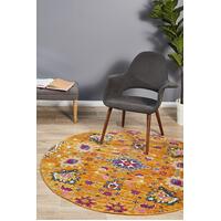 Rug Culture Babylon 210 Floor Area Carpeted Rug Modern Round Rust 200X200cm
