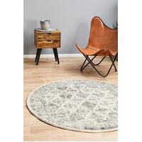 Rug Culture CENTURY 999 Floor Area Carpeted Rug Contemporary Round Grey 200X200cm