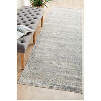 Rug Culture Esquire Segments Floor Area Carpeted Rug Traditional Runner Blue 300X80cm