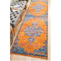 Rug Culture RADIANCE 433 Floor Area Carpeted Rug Contemporary Runner Rust 400X80cm