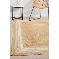 Rug Culture NOOSA 111 Floor Area Carpeted Rug Modern Rectangle Natural & White 220X150CM