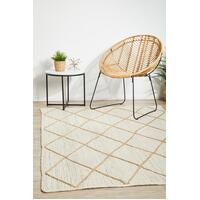 Rug Culture NOOSA 222 Floor Area Carpeted Rug Modern Rectangle White & Natural 220X150CM