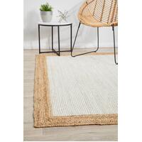 Rug Culture NOOSA 333 Floor Area Carpeted Rug Modern Rectangle White & Natural 220X150CM