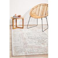 Rug Culture MAYFAIR LORISSA Floor Area Carpeted Rug Transitional Rectangle Silver & Peach 400X300CM