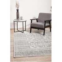 Rug Culture CHROME ADDISON Floor Area Carpeted Rug Modern Rectangle Silver & Off White 400X300CM