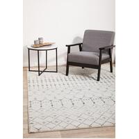 Rug Culture CHROME ELSA Floor Area Carpeted Rug Transitional Rectangle Silver & Off White 230X160CM