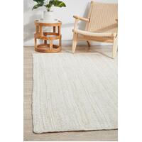 Rug Culture BONDI WHITE Floor Area Carpeted Rug Modern Rectangle White 220X150CM