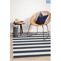 Rug Culture SEASIDE 4444 Floor Area Carpeted Rug Outdoor Rectangle Navy & White 220X150CM