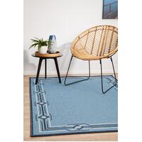 Rug Culture SEASIDE 6666 Floor Area Carpeted Rug Outdoor Rectangle Blue 160X110CM