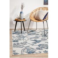 Rug Culture SEASIDE 7777 Floor Area Carpeted Rug Outdoor Rectangle White & Blue 160X110CM