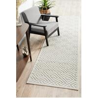 Rug Culture YORK ALICE Floor Area Carpeted Rug Modern Runner Off White & Natural 300X80CM