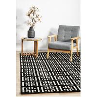 Rug Culture YORK BRENDA Floor Area Carpeted Rug Modern Rectangle Black & Natural 230X160CM