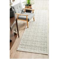 Rug Culture YORK BRENDA Floor Area Carpeted Rug Modern Runner Off White & Natural 300X80CM