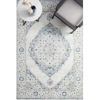 Rug Culture EMOTION Floor Area Carpeted Rug Modern Rectangle Off White , Silver, Stone, Dusky Blue, Grey 400x300cm