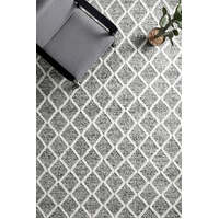 Rug Culture HUXLEY Floor Area Carpeted Rug Modern Rectangle Grey, Cream, Off White, Charcoal 225x155cm