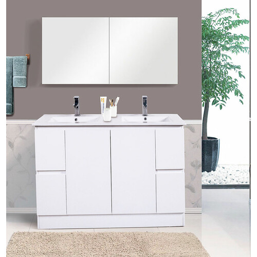 Best BM Bathroom Vanity Freestanding 1200 mm Double Bowl Gloss