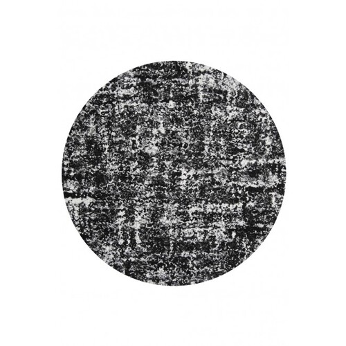 Bayliss Rugs Dakota 200cm Round Wool & Viscose Floor Area Rug Phantom Black